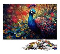 Adults 1000 Pieces Beautiful Peacock Jigsaw Puzzle for Adults Wood Puzzle Funny Gift 1000pcs(75x50cm)