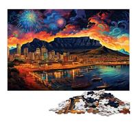 Adults 1000 Pieces Color South Africa. Cape Town Jigsaw Puzzle for Adults Wood Puzzle Funny Gift 1000 PCS(75x50cm)