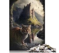 Adults 1000 Pieces Jigsaw Puzzle Cats on Alien Planet Wooden Creative Art Jigsaw Gifts Puzzles for Adults 1000pcs (75x50cm)