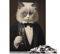 Adults 1000 Pieces Jigsaw Ragdoll Cat Wood Puzzle Jigsaws for Adults Educational Game Challenge Toy 1000pcs (75x50cm)