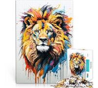 Adults 1000 Pieces Puzzle A Pierce Lion Pädagogisches Spielzeug zum Stressabbau Wunschliste mit dem Weihnachtsmann52x38cm