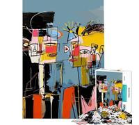 Adults 1000 Pieces Puzzle Abstract Duo Cubism Style for Educational Game Challenge Toy for Educational Game Home Art Decor Art Work Gifts (Size 75x50cm)