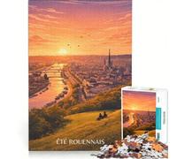 Adults 1000 Pieces Puzzle Affiche Rouen | Analysis and logic Parent-child interaction deal as gifts for the whole family 75x50cm