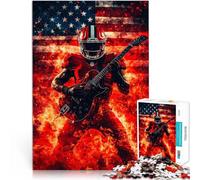 Adults 1000 Pieces Puzzle “American Football Rock Star” Made of wood,for 14+ Toy Wall Decor Great Gift。size:50x75cm/14.96x20.47inch