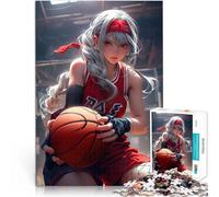 Adults 1000 Pieces Puzzle Anime Basketball Girl Spielzeug Lernspiele Stressabbau Geeignet für die Schreibtischdekoration75x50cm
