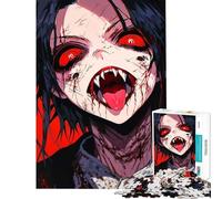 Adults 1000 Pieces Puzzle Anime Vampire with Blood Family Games Brain Intelligence Challenge Addictive Toys Funny Gifts Home Decoration (Size 38x26cm)