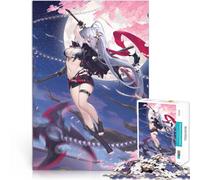Adults 1000 Pieces Puzzle Anime Warrior Girl Herausforderndes Spielspielzeug mit vollständig ineinander greifenden, zufällig geformten Teilen52x38cm