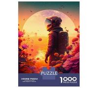 Adults 1000 Pieces Puzzle Astronaut Retro Space Jigsaws for Adults Anti-Stress Toys Precision Cutting Gifts for Friends And Family 52x38cm/1000pcs