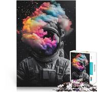 Adults 1000 Pieces Puzzle Astronaut With Colorful Nebula Handgeschwindigkeitswettbewerb Lustiges Geschenk38x26cm