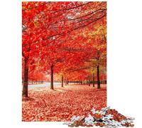 Adults 1000 Pieces Puzzle Autumn Lining Streets Jigsaws for Adults Puzzle For Family Fun Educational Challenge Toy Intellectual Game (38x52cm/1000pcs)