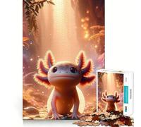 Adults 1000 Pieces Puzzle Axolotl Salamander Nature Clean Joint Game Thinking Fun Game Relax Play Time Birthday Activity (50x75cm)