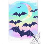 Adults 1000 Pieces Puzzle Bats Wooden Puzzle Adult Jigsaw Puzzle Home Educational Games DIY Toys 1000pcs (75x50cm)