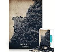 Adults 1000 Pieces Puzzle Beirut Lebanon Exact Cut Art Cognitive Fun Play Leisure Play Fun Christmas Calm Gift (50x75cm)