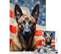 Adults 1000 Pieces Puzzle Belgian Malinois Jigsaws for Adults Puzzle Stress Reliever Difficult And Challenge Toys Educational Games (38x52cm)