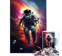 Adults 1000 Pieces Puzzle Big Bang Astronaut Family Games Brain Intelligence Challenge Addictive Toys Funny Gifts Home Decoration (Size 38x26cm)