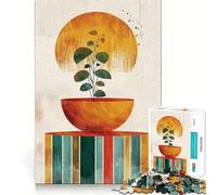 Adults 1000 Pieces Puzzle Botanical Sunset Clean Joint Game Thinking Fun Game Relax Play Time Birthday Activity (38x26cm)