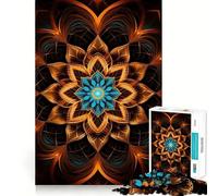 Adults 1000 Pieces Puzzle Bronze Mandala Tight Fit Play Cognitive Skill Toy Chill Play Time Festive Leisure Gift (50x75cm)