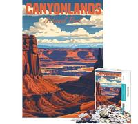 Adults 1000 Pieces Puzzle Canyonlands National Park Educational Challenge Wall Decoration Anti-Stress Toys for And 14 Years And over (38x26cm)