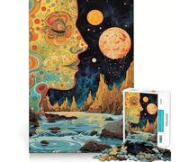 Adults 1000 Pieces Puzzle Celestial Cascade Tight Fit Play Cognitive Skill Toy Chill Play Time Festive Leisure Gift (38x26cm)