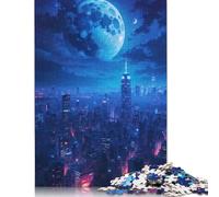 Adults 1000 Pieces Puzzle Celestial Cityscape Wood Puzzles Wooden Puzzles Jigsaw Puzzles for Adults 1000pcs (75x50cm)