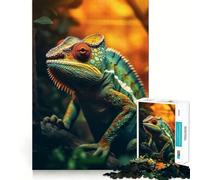 Adults 1000 Pieces Puzzle Chameleon Tight Fit Play Cognitive Skill Toy Chill Play Time Festive Leisure Gift (38x26cm)