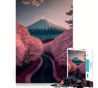 Adults 1000 Pieces Puzzle Cherry Blossom Japan Art Tight Fit Play Cognitive Skill Toy Chill Play Time Festive Leisure Gift (50x75cm)