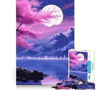 Adults 1000 Pieces Puzzle Cherry Blossom Japan Art Tight Fit Play Cognitive Skill Toy Chill Play Time Festive Leisure Gift (38x26cm)