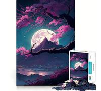 Adults 1000 Pieces Puzzle Cherry Blossom Japan Magic Tight Fit Play Cognitive Skill Toy Chill Play Time Festive Leisure Gift (50x75cm)