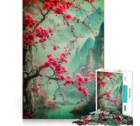 Adults 1000 Pieces Puzzle Cherry Blossom Japan Tight Fit Play Cognitive Skill Toy Chill Play Time Festive Leisure Gift (38x26cm)