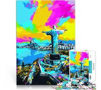 Adults 1000 Pieces Puzzle Christ the Redeemer Precision Cut Jigsaw Puzzle 26x38cm Stress Reliever Staycation Kill time for ages 14+