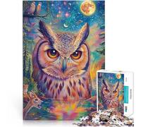 Adults 1000 Pieces Puzzle Color painting owl Geschenke zum Suchbegriff: "Herausfordernde Spiele" Geschenkideen75x50cm