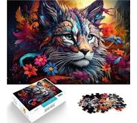 Adults 1000 Pieces Puzzle Colored cat Impossible Puzzle 26x38cm for is ideal as a gift for the whole family for teenager Age 14+