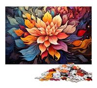 Adults 1000 Pieces Puzzle Colorful Psychedelic Flower Painting Precision Cut Jigsaw Puzzle Artwork Gift for Teenager Age 14 Years Up 1000pcs(75x50cm)