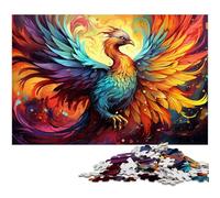 Adults 1000 Pieces Puzzle Colorful Psychedelic Phoenix Precision Cut Jigsaw Puzzle Artwork Gift for Teenager Age 14 Years Up 1000pcs(75x50cm)