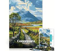 Adults 1000 Pieces Puzzle Connemara National Park, Ireland Landscape Sharp Edge Game Mind Skill Fun Quiet Play Game Christmas Calm Gift (38x52cm)