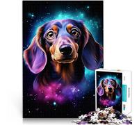 Adults 1000 Pieces Puzzle Cosmic Dachshund Impossible Puzzle 26x38cm for is ideal as a gift for the whole family for teenager 14+