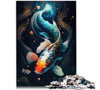 Adults 1000 Pieces Puzzle Cosmic Koi Impossible Puzzle 38x52cm is ideal as a gift for the whole family Suitable for and teens 14+