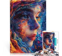 Adults 1000 Pieces Puzzle Cosmic Woman Portrait Pädagogisches Spielzeug zum Stressabbau Geburtstagsgeschenke38x52cm