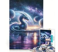Adults 1000 Pieces Puzzle Creator Dragons Cosmos, Fun Games, Perfect Decoration, with Fully Interlocking Randomly Shaped Pieces 50x75cm