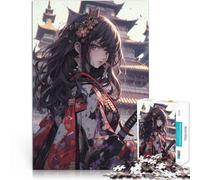 Adults 1000 Pieces Puzzle Cute Maiden Samurai Geschenke zum Suchbegriff: "Herausfordernde Spiele" für Heimdekoration75x50cm