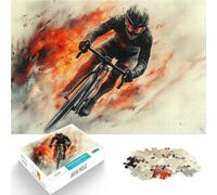 Adults 1000 Pieces Puzzle Cyclist in Motion Made of cardboard,for ages 14 and over Family Games Secret Santa Gifts。size:26x38cm/10.24x14.96inch