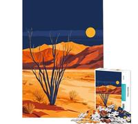 Adults 1000 Pieces Puzzle Death Valley Desert Night Landscape Relaxing Games Brain Intelligence Challenge Addictive Toys Birthday Gifts For Family Fun (Size 75x50cm)
