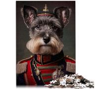 Adults 1000 Pieces Puzzle Dog Military Uniform Family Game for and 26x38cm Suitable for desktop decoration for Teens Age 14 Years Up