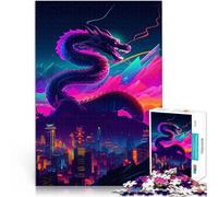 Adults 1000 Pieces Puzzle Dragon in the Sky Lernspiel-Herausforderungsspielzeug Geschenke für Freunde und Familie75x50cm