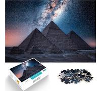 Adults 1000 Pieces Puzzle “Egyptian Night” Made of wood,Suitable for ages 14 and up Train your brain and your hands Best Gift for Adults and teenagers。size:50x75cm/14.96x20.47inch