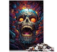 Adults 1000 Pieces Puzzle evil skull Toys Educational Games Stress Relieving 26x38cm Stress Reliever Difficult Challenge