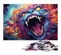 Adults 1000 Pieces Puzzle Fantasy Colorful Monsters Impossible Puzzle for And Teenager Age 14 Years Up 1000pcs(75x50cm)