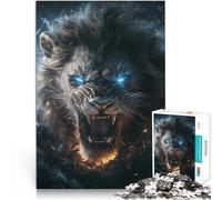 Adults 1000 Pieces Puzzle Fiery Lion Roar~ Familienspiel zum Stressabbau, schwierige Herausforderung Ein Kunstwerk38x26cm