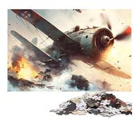 Adults 1000 Pieces Puzzle Fires Planes Precision Cut Jigsaw Puzzle Artwork Gift for Teenager Age 14 Years Up 1000 PCS(75x50cm)