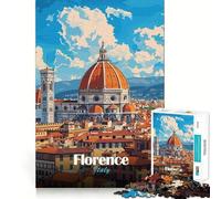 Adults 1000 Pieces Puzzle Florence, Italy Skyline Sharp Edge Game Mind Skill Fun Quiet Play Game Christmas Calm Gift (38x52cm)